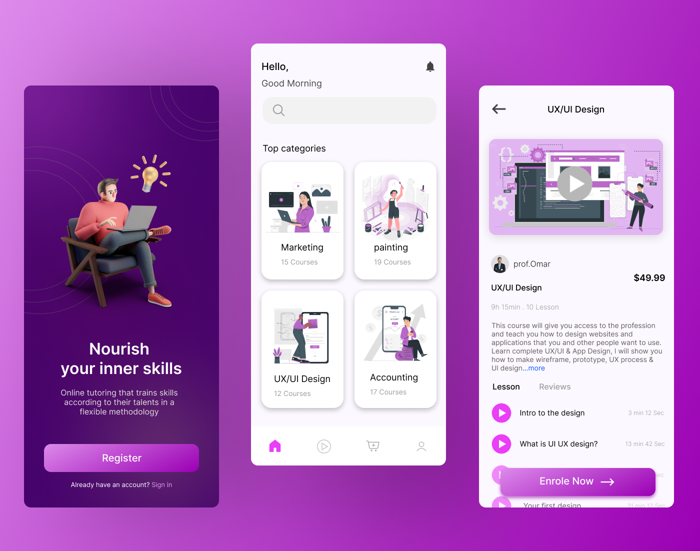 Online Course App project preview