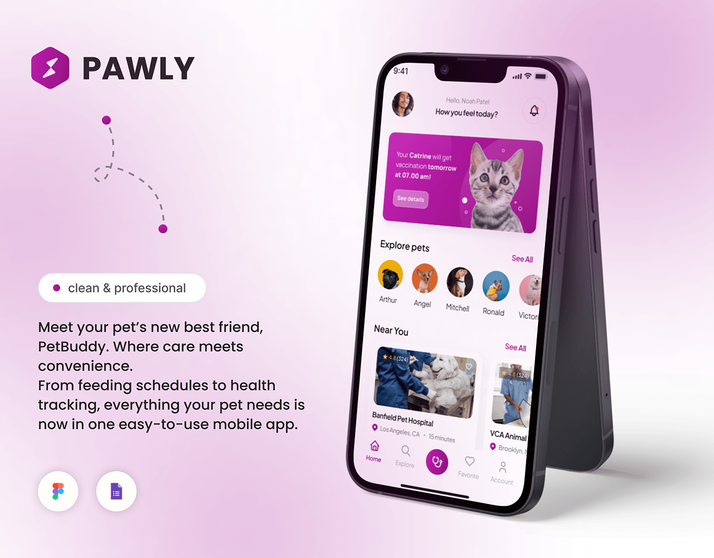 Pawly Pet Care Mobile App preview